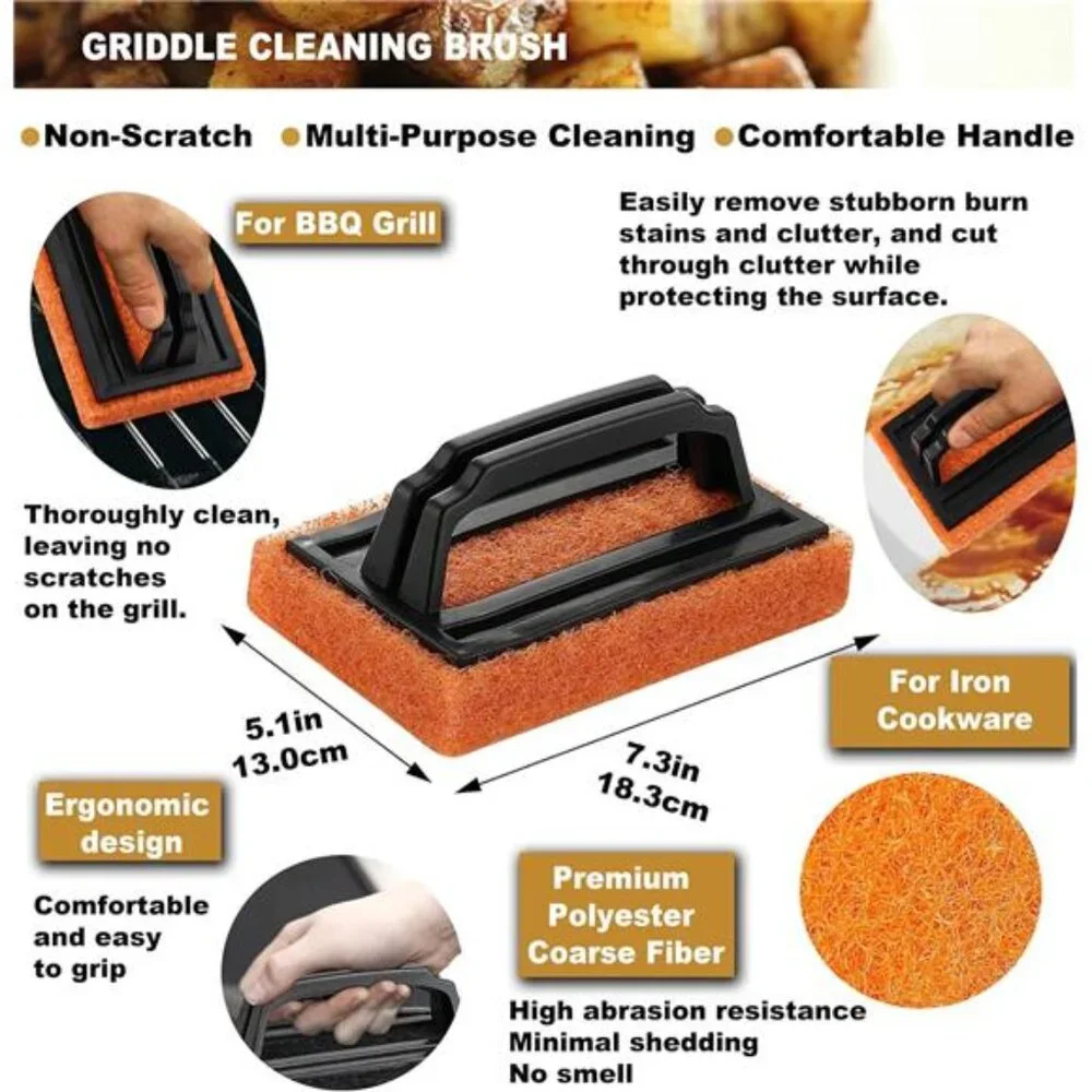 8pcs Professional Griddle Accessories Kit - Heavy Duty Stainless